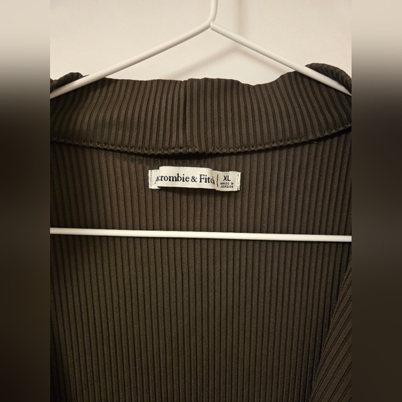 Abercrombie & Fitch Dark Green Ribbed Bodysuit - Picture 4 of 9